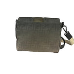 Fendi Vintage Grey Nylon Mamma Baguette Messenger Bag