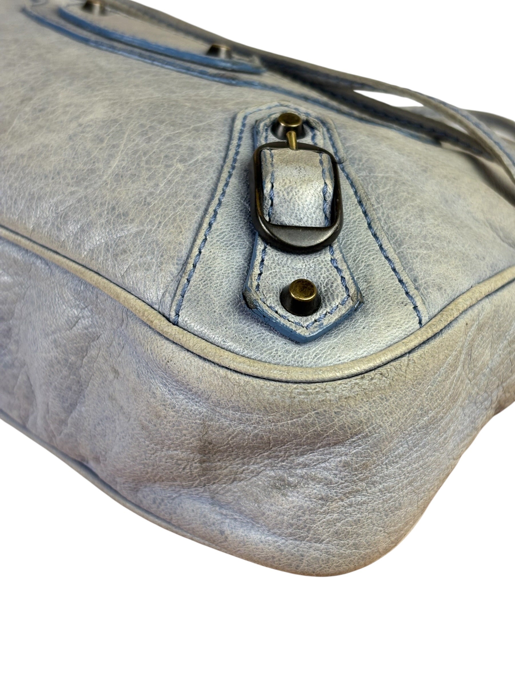 Balenciaga Light Blue Lambskin Le City Hip Pochette