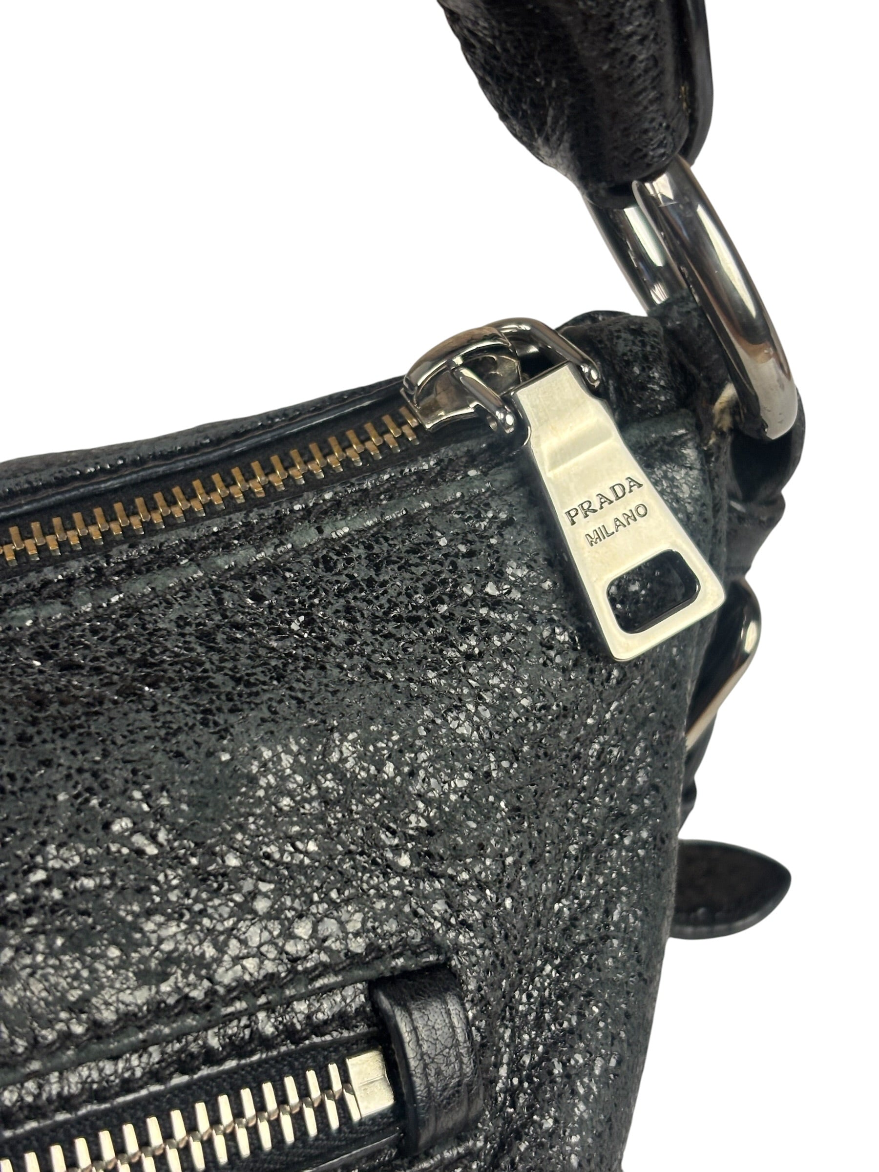 Prada Black Leather Shoulder Bag