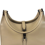 Gucci Beige Leather Piston Lock Jackie Hobo Bag