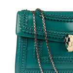 Bvlgari Green Leather Serpenti Forever Shoulder Bag