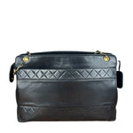 Chanel Vintage Black Quilted Leather Grand Shopping Tote/Shoulder Bag-1990