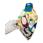 Coach Multicolor Leather Trim Scribble Hobo Bag