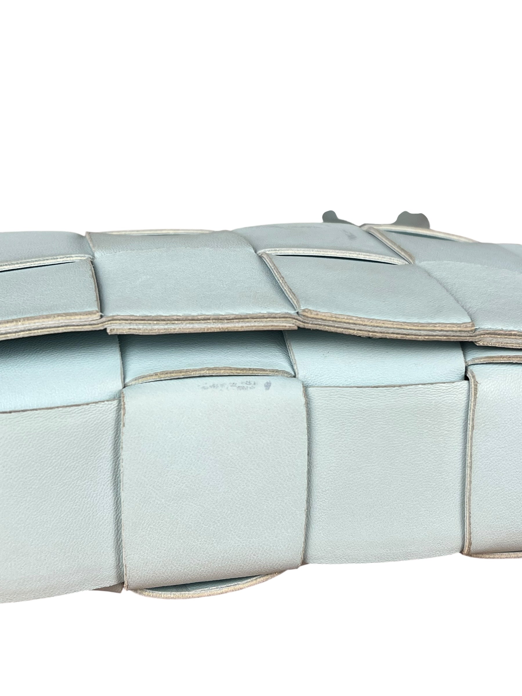 Bottega Veneta Intercciato Cassette Glacier Crossbody