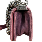 Chanel Purple Velvet Mini Boy Bag 2013