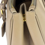 Prada Beige Saffiano Leather Galleria Large Shoulder Bag