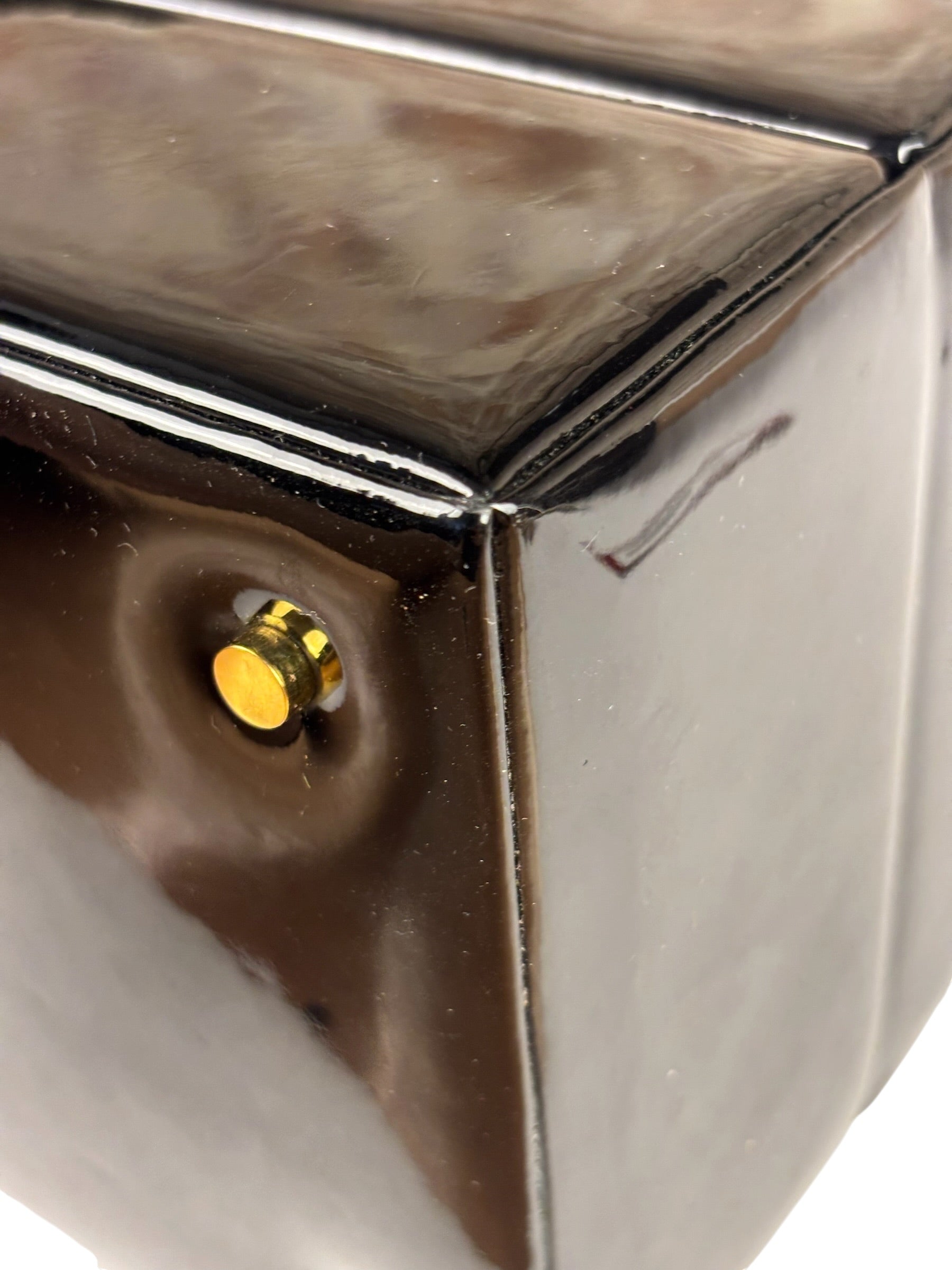 YSL Patent Jerry Cube Box Clutch