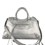 Balenciaga Carbon Fiber Silver Neo Classic City Bag Medium