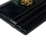 Gucci Black Patent Leather Ophidia Card Case