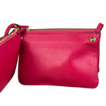 Celine Pink Leather Trio Crossbody Bag