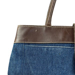 Chanel Denim CC Leather Lined Tote Bag 2001