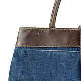 Chanel Denim CC Leather Lined Tote Bag 2001
