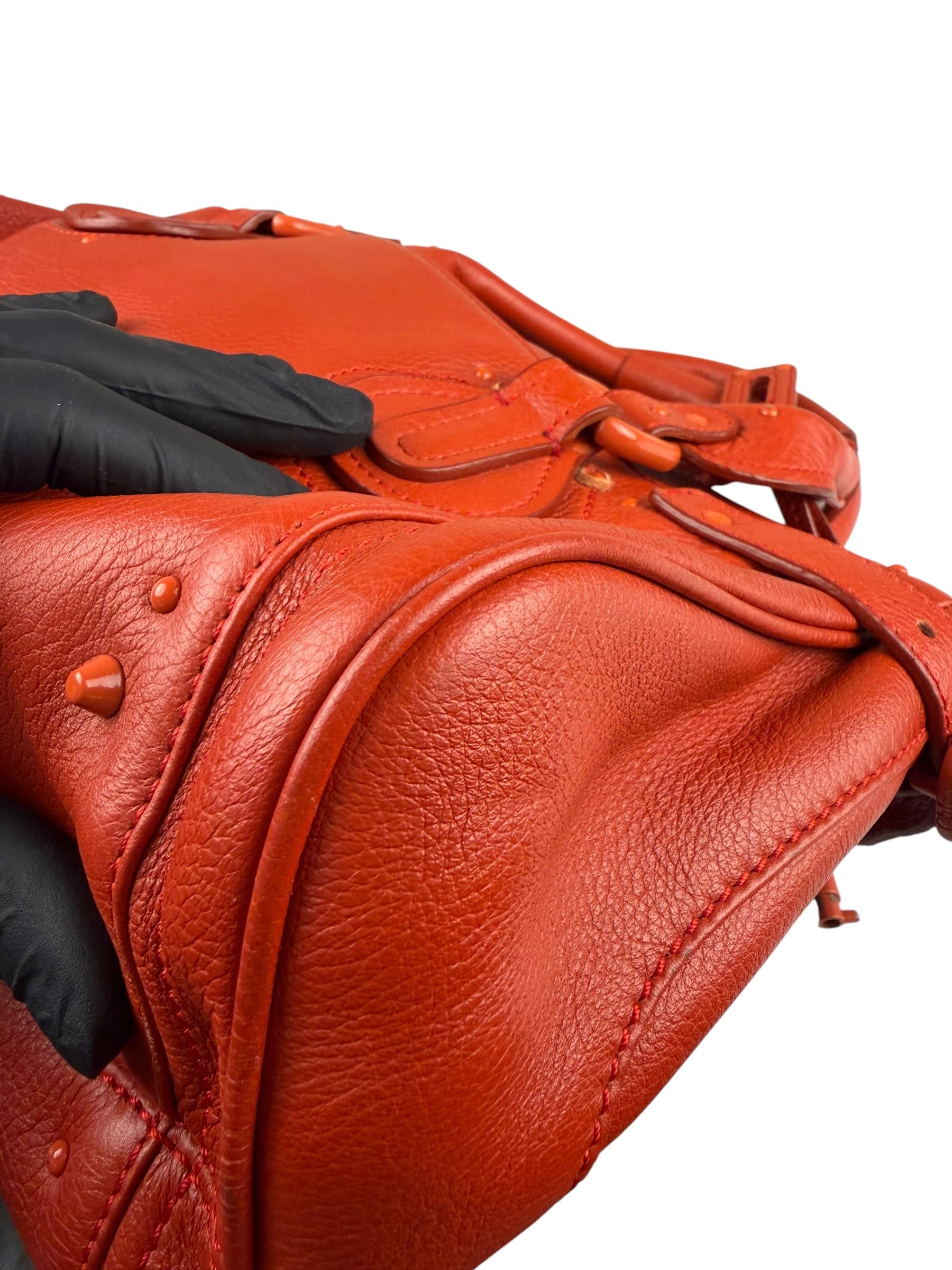 Chloé Vintage Red Leather Paddington Bag (Broken Lock