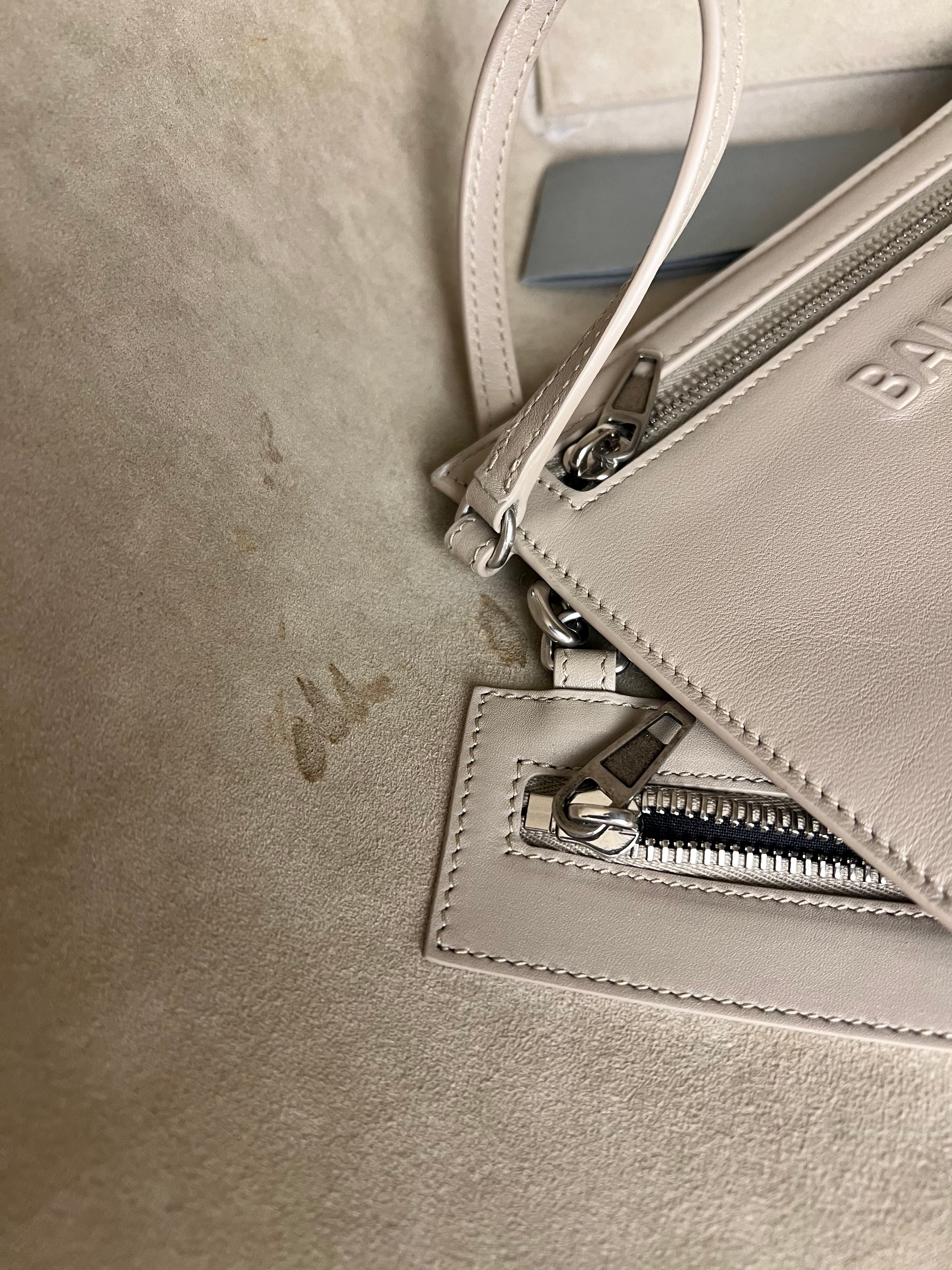 Balenciaga Beige Leather Mary Kate Tote Bag