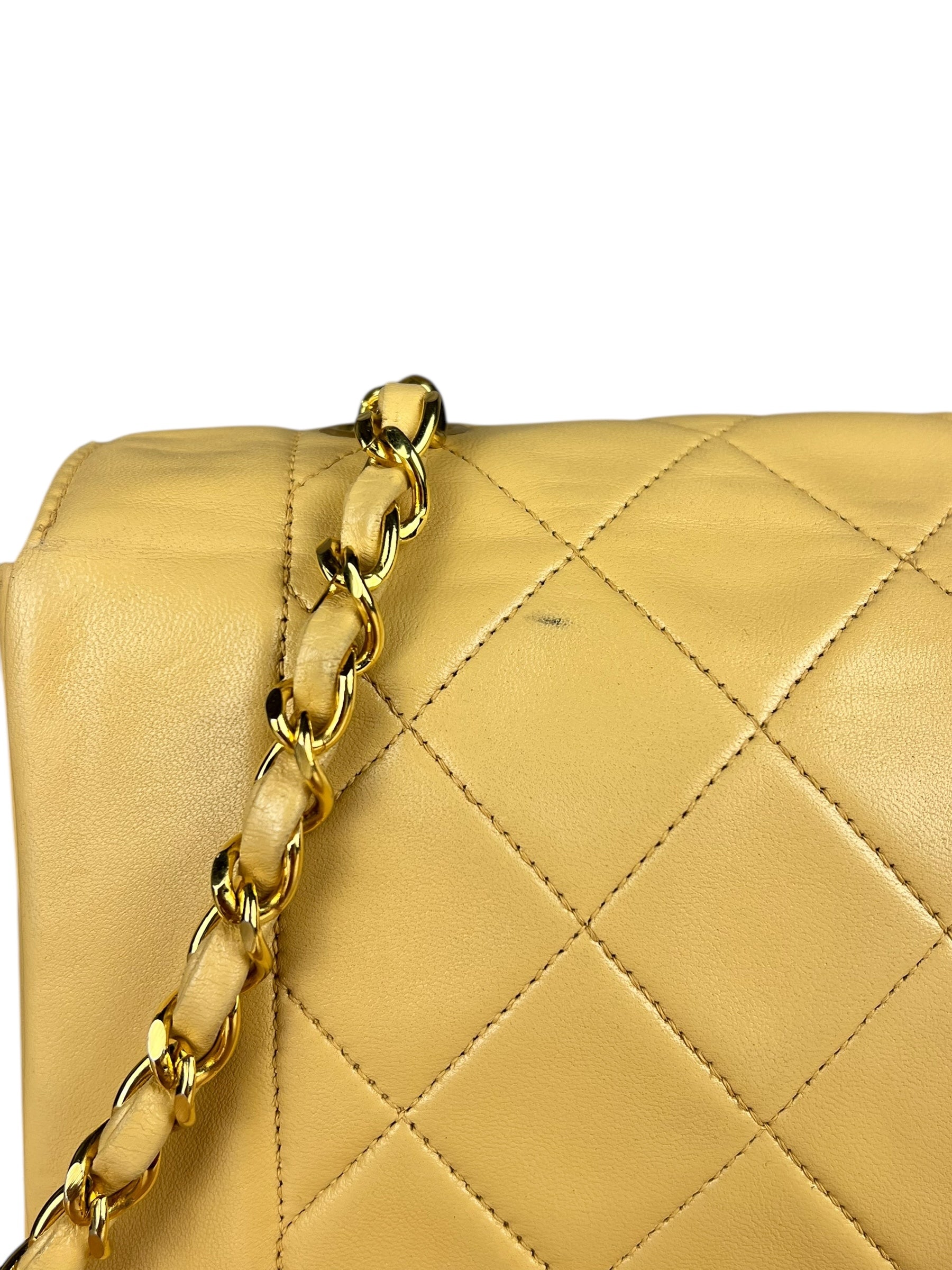 Chanel Beige CC Leather Diana Flap Bag '92