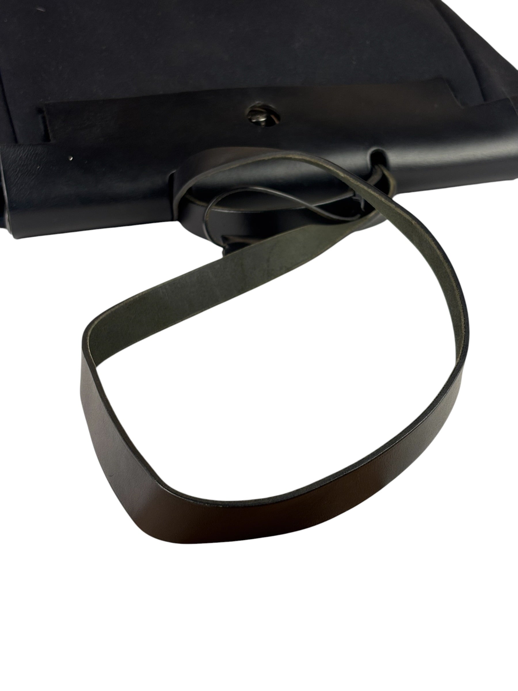 Hermes Black Leather Trim Herbag Two-Way Bag
