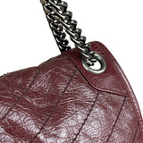YSL Maroon Leather M Niki Shoulder Bag