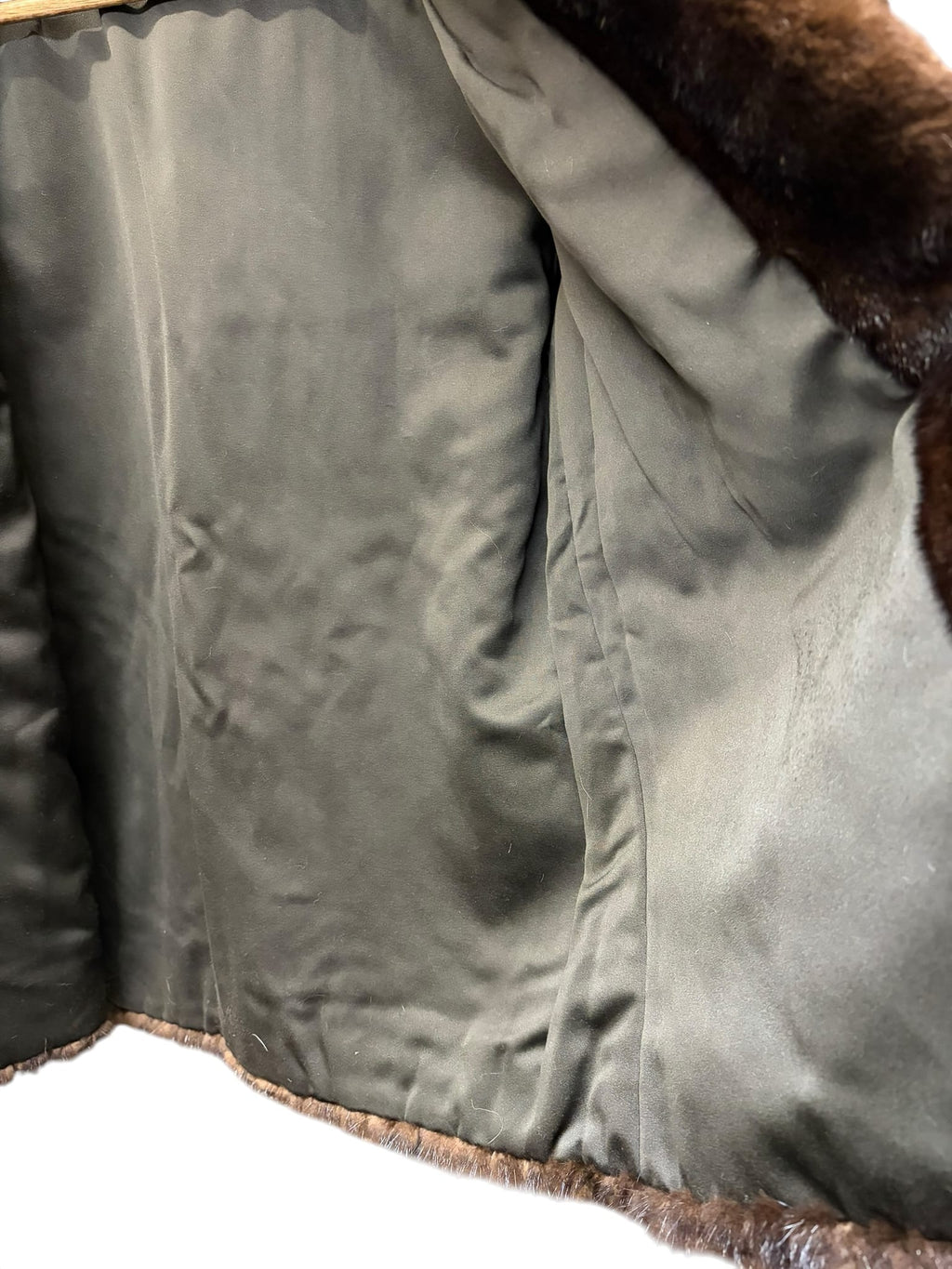 Vintage Dark Brown Mink Fur Coat