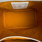 MCM Monogram White Bucket Shoulder Bag