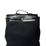 Hermes Black Toile Herbag 39 Handbag