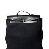 Hermes Black Toile Herbag 39 Handbag