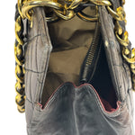 Chanel Black Quilted Lambskin CC Timeless Shopping Tote Late 90s