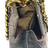 Chanel Black Quilted Lambskin CC Timeless Shopping Tote Late 90s