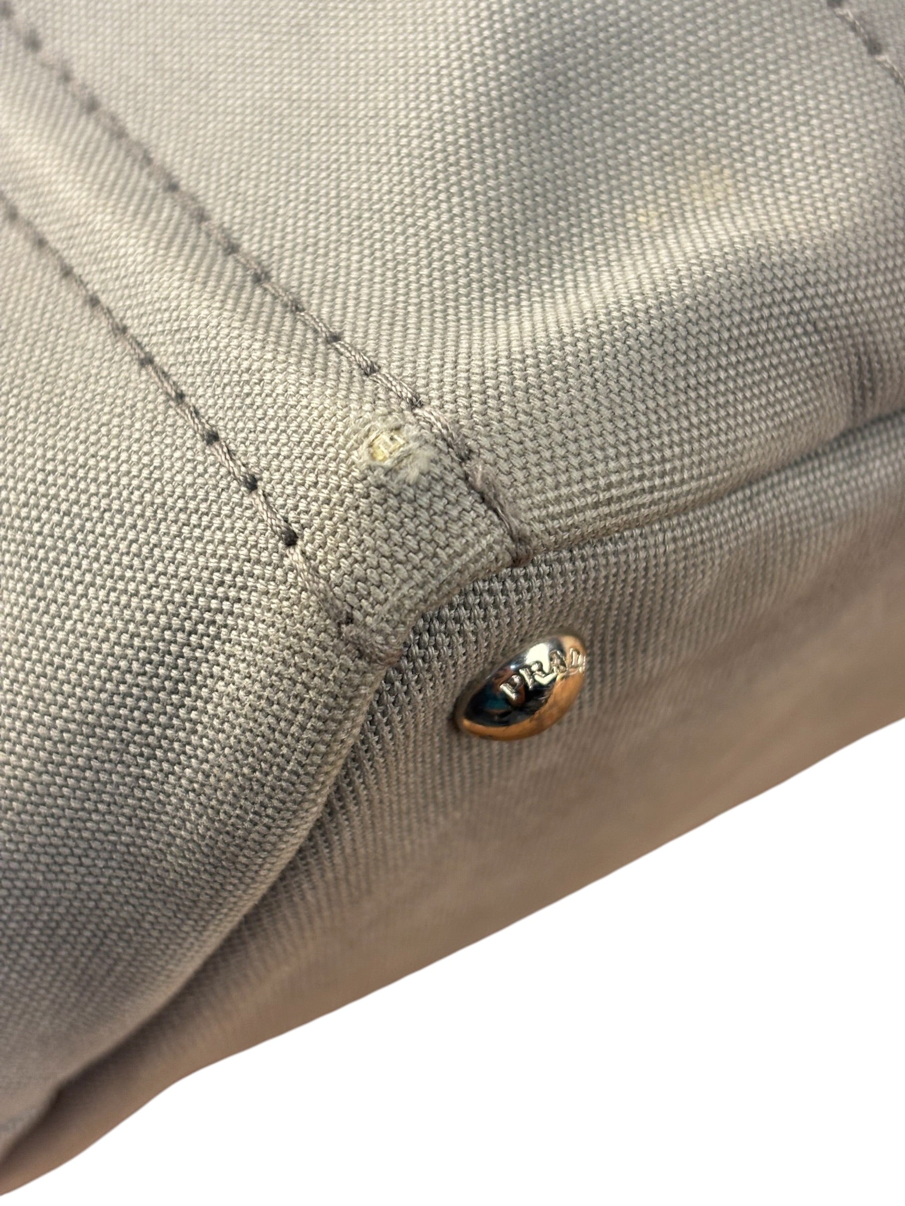 Prada Grey Canapa Hand/Tote Bag
