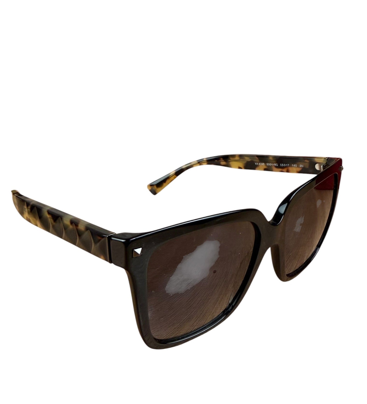 Valentino Black Garavani Square Acetate Sunglasses