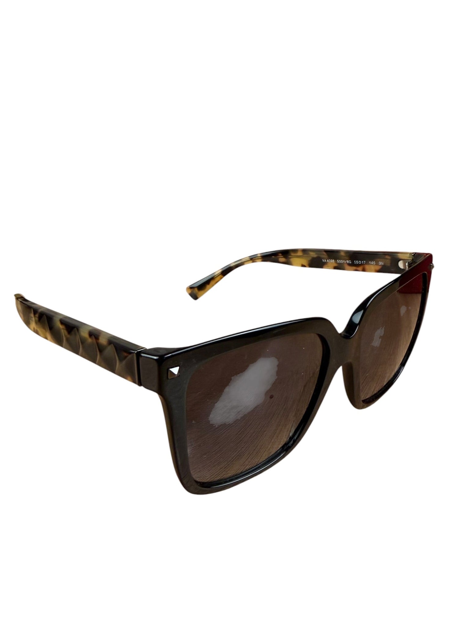 Valentino Black Garavani Square Acetate Sunglasses