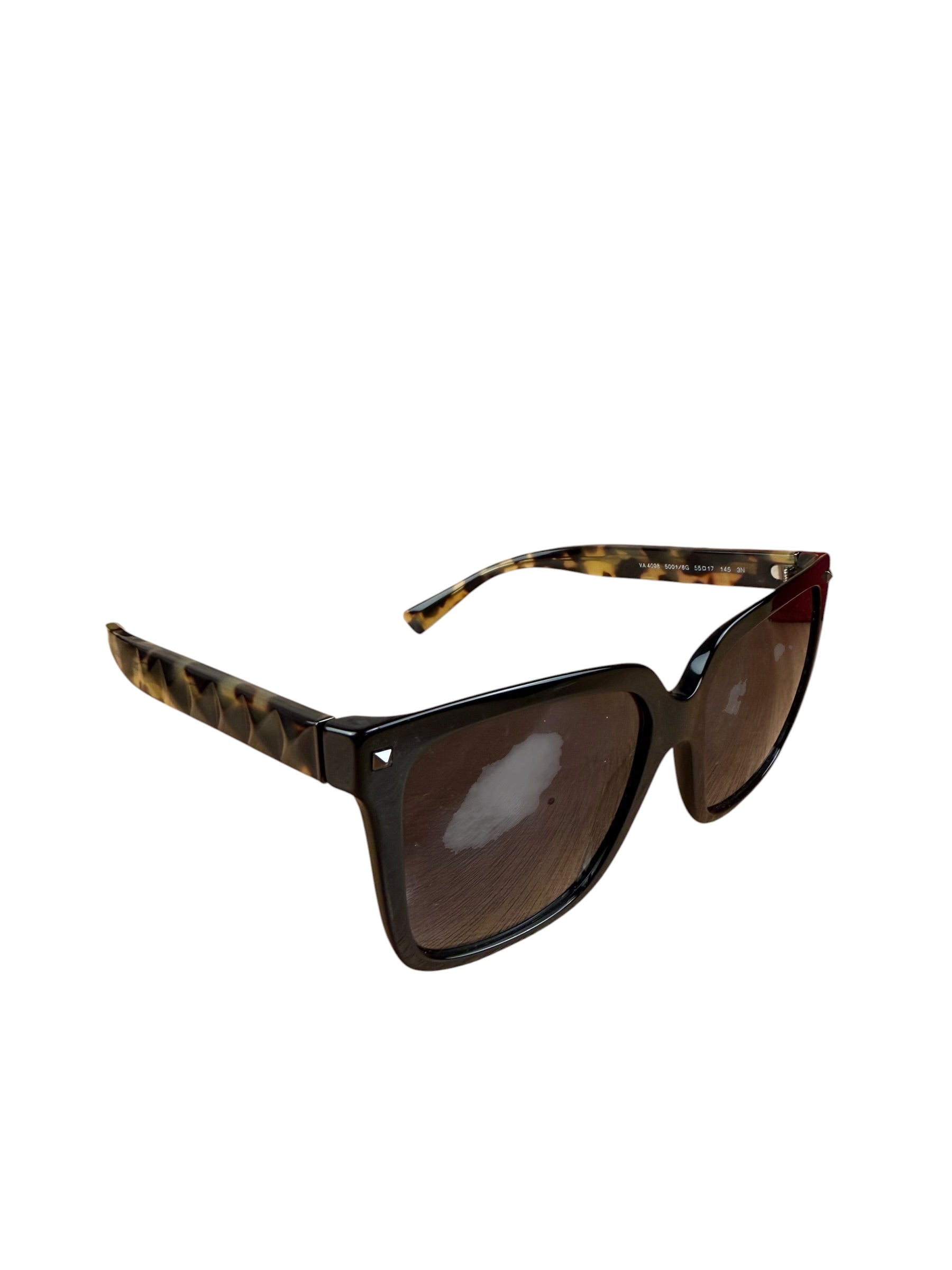 Valentino Black Garavani Square Acetate Sunglasses
