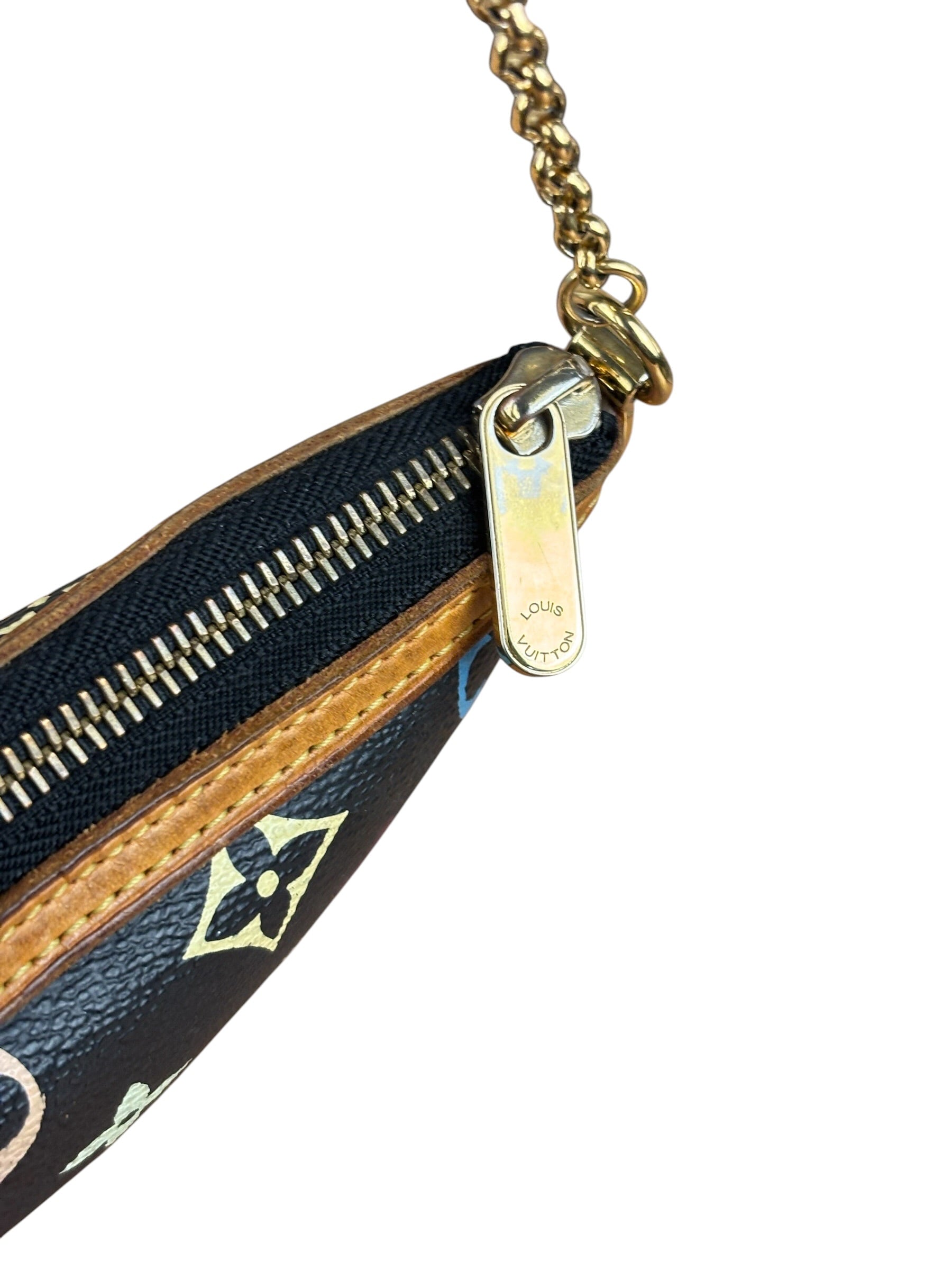 Louis Vuitton Black Murakami Monogram Pochette