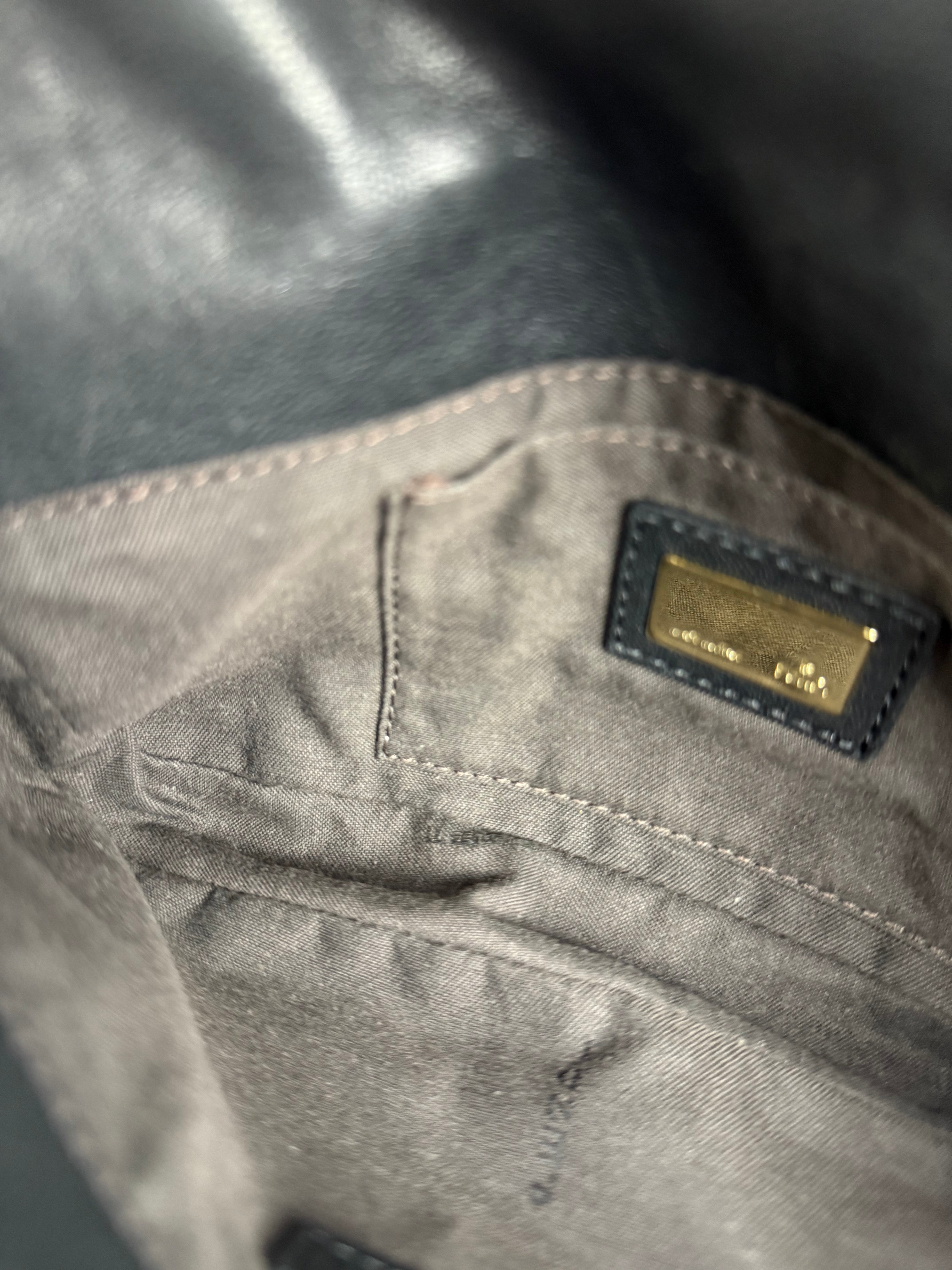 Fendi Black Leather Mini Chain Baguette