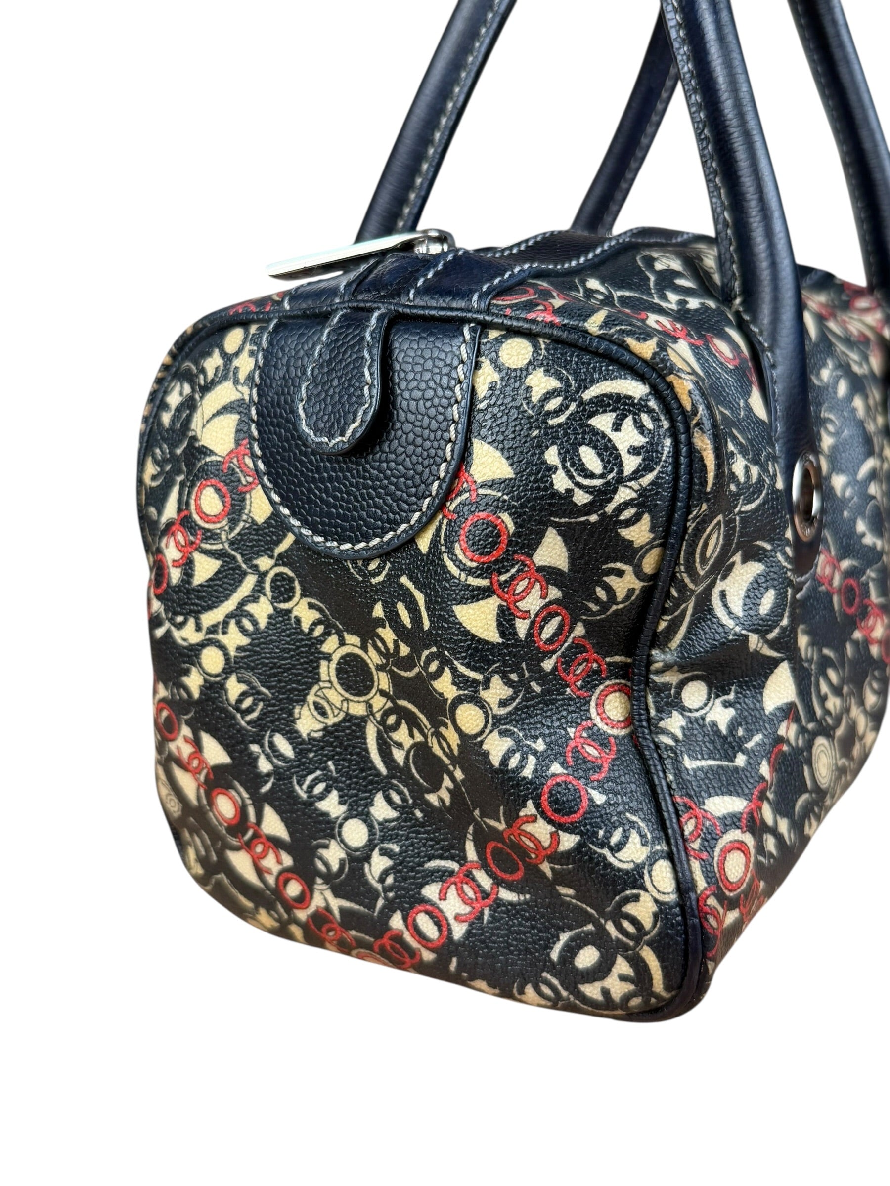 Chanel Vintage Coco Optic Bowler Bag 2006