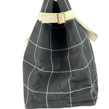 Chanel Vintage Large Square Quilt Tote Faded Black 2003