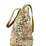 Fendi FF Floral Zucchino Shoulder Tote