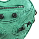 Balenciaga Green Le Cagole Heart Mini Bag