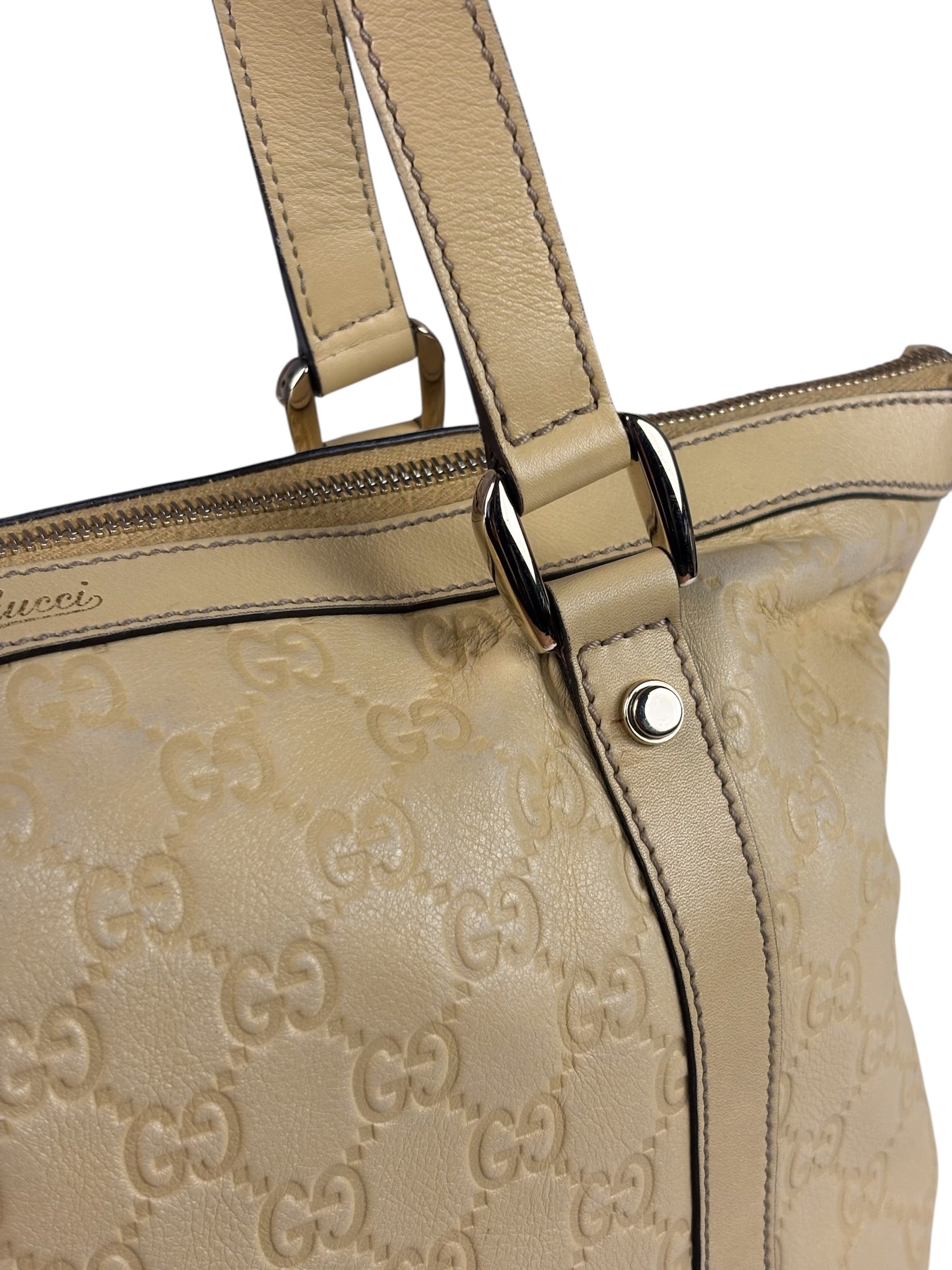 Gucci Yellow Leather GG Abbey Shoulder Bag