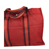 Hermes Vintage Red Denim Fourre-Tout Tote
