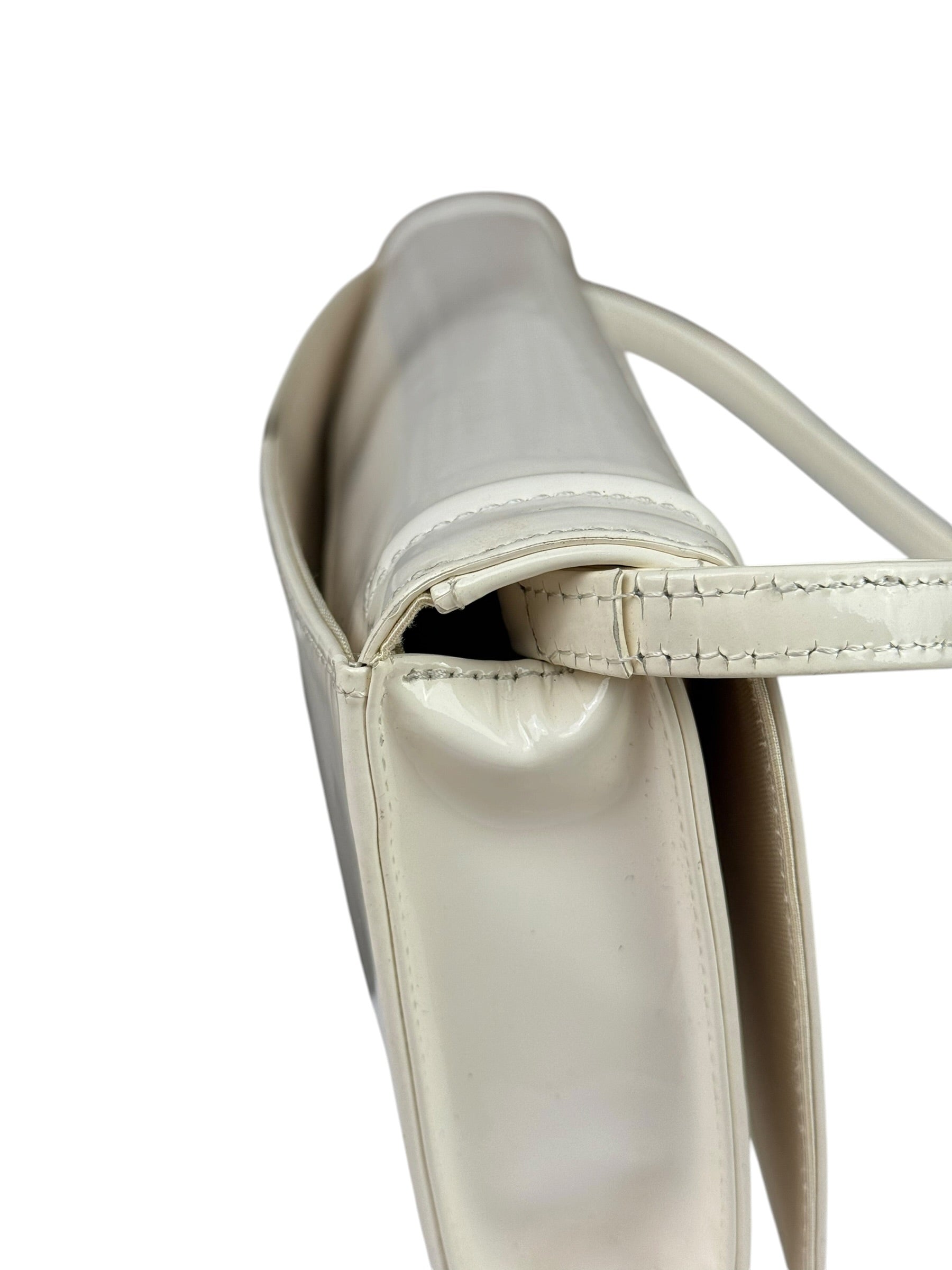 Jean Paul Gautier White Patent Leather Clutch Wallet