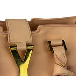 YSL Vintage Classic Y Cabas Peach Leather 2Way Handbag