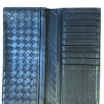 Bottega Veneta Black Intercciato Long Wallet