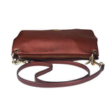 Coach Metallic Currant Leather Charley Crossbody