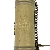 Chanel Beige Leather Boy Stingray Flap Bag 2013