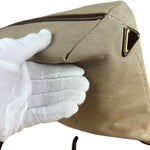 Prada Vintage Jacquard Logo Tote Brown