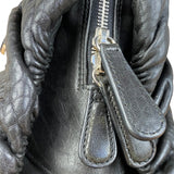 Christian Dior Karenina Leather Handbag Black