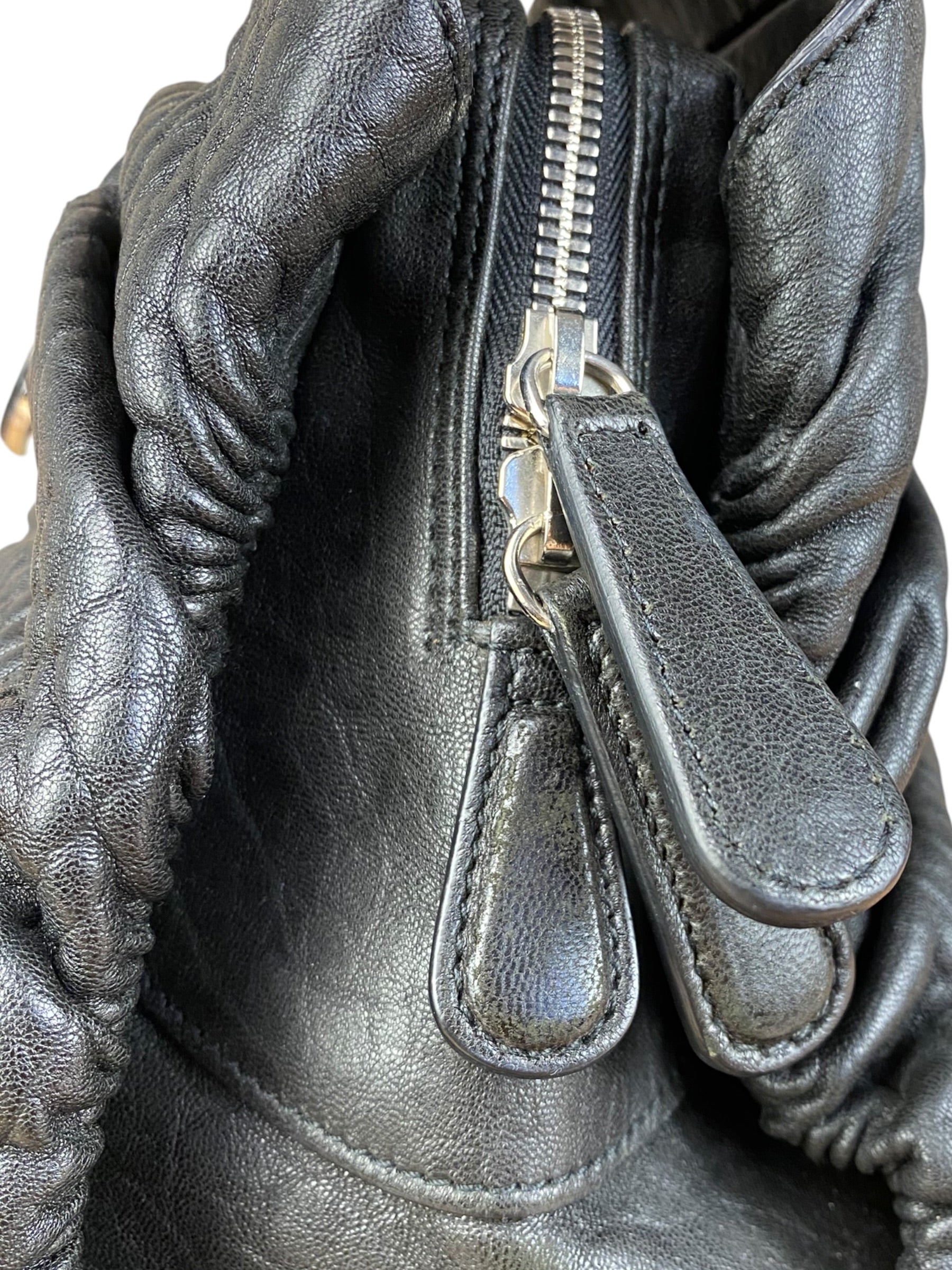 Christian Dior Karenina Leather Handbag Black
