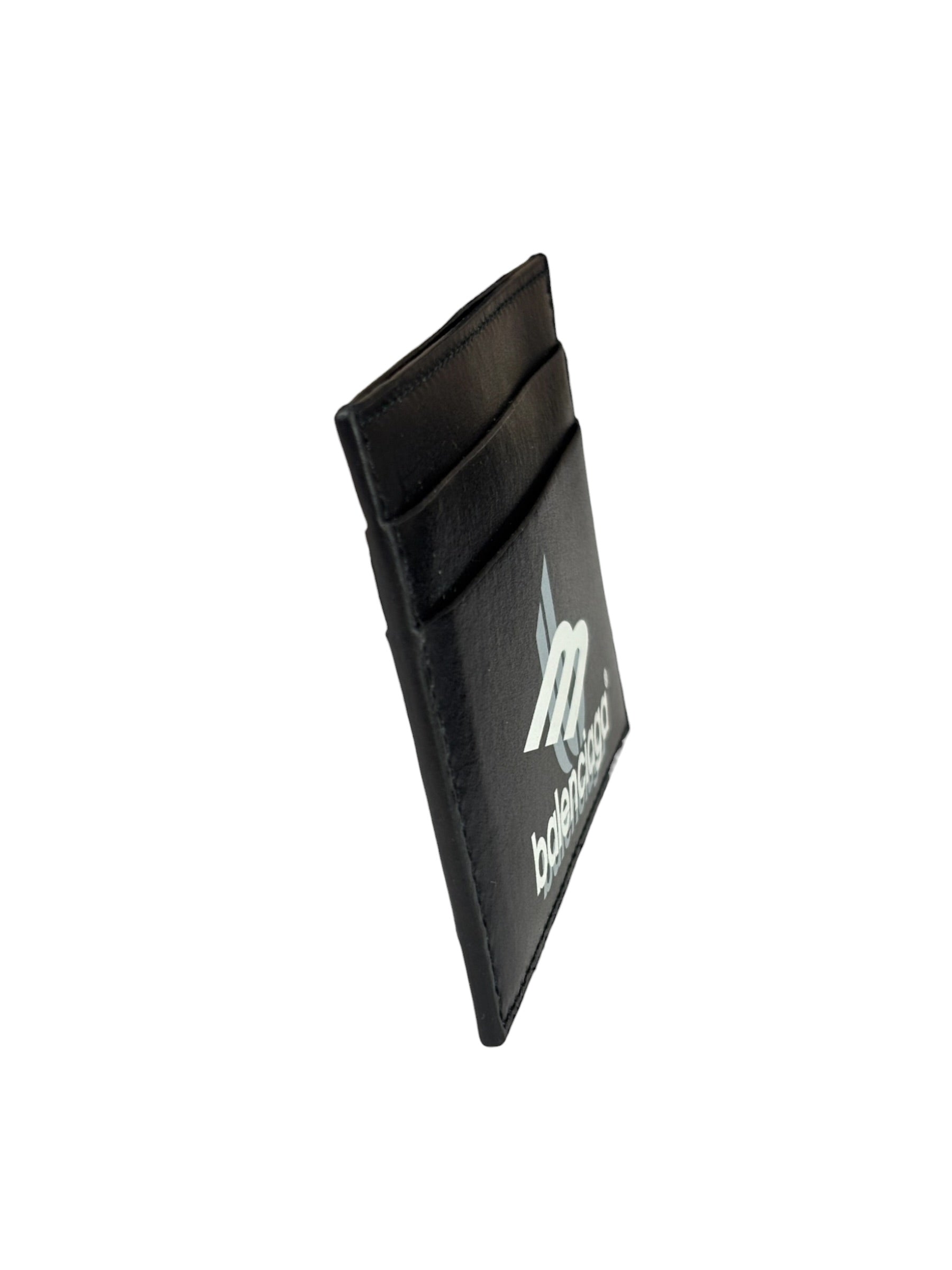 Balenciaga Black Leather Logo Card Holder