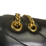 YSL Black Lambskin Matelasse Medium Loulou Shoulder Bag