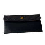 Chanel Vintage Navy Quilted Lambskin Flap Bag 1989